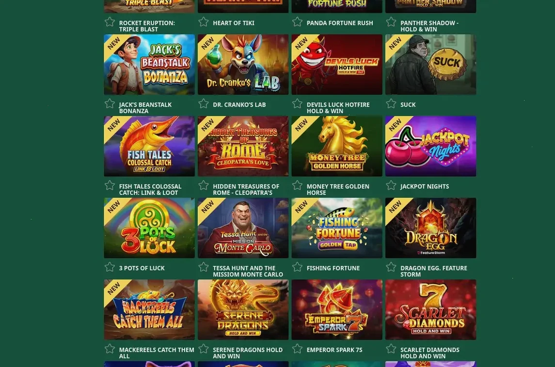 Wild Robin Casino Spielangebot